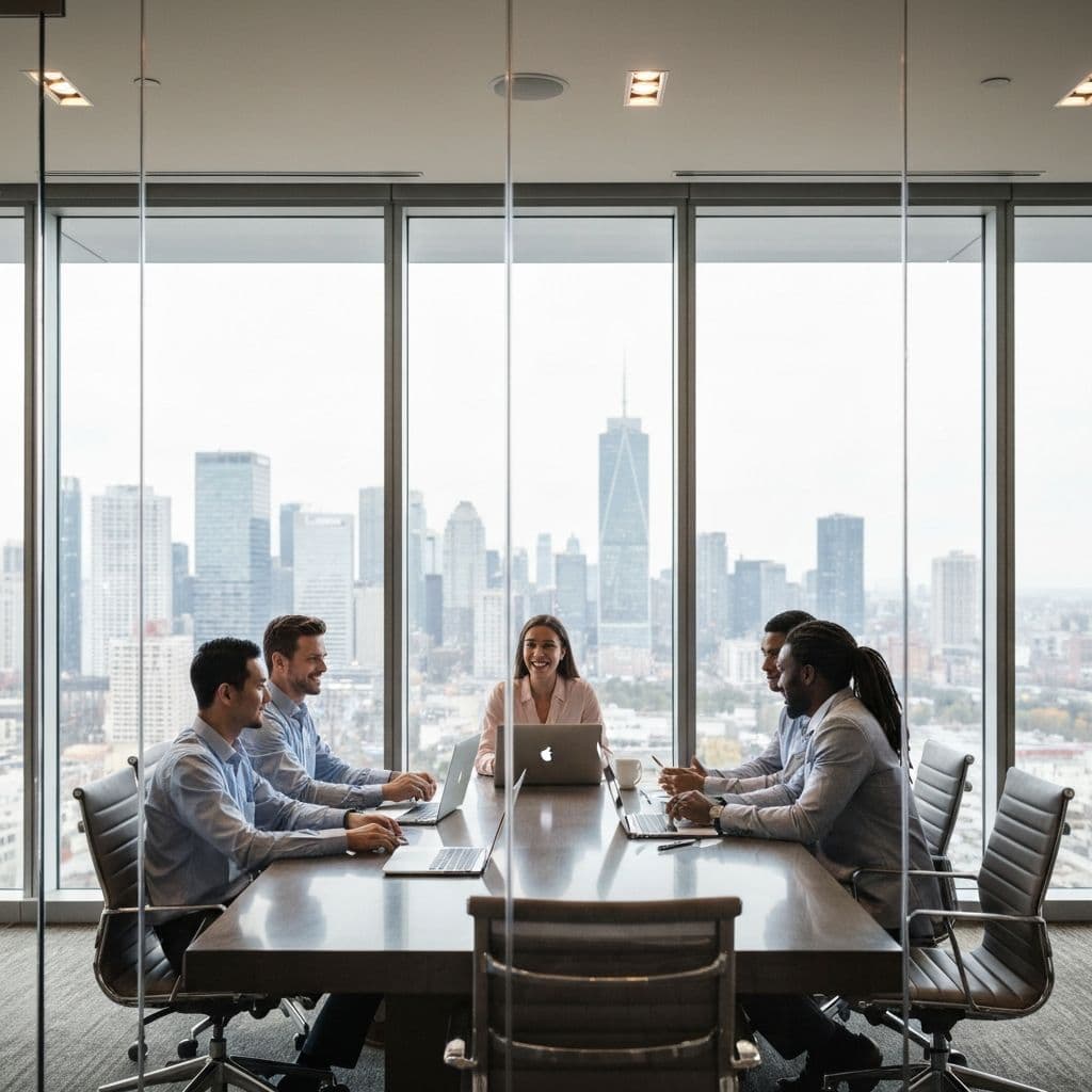 Construction marketing team strategy session